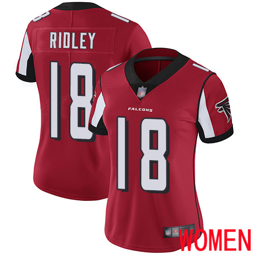 Atlanta Falcons Limited Red Women Calvin Ridley Home Jersey NFL Football #18 Vapor Untouchable